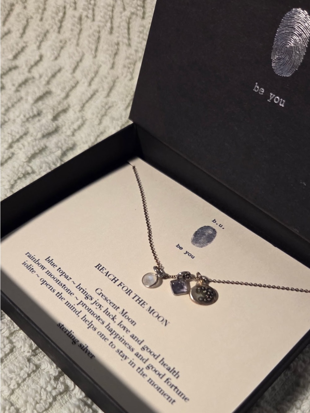Reach for the Moon Crescent Moon Charm Necklace - Silver